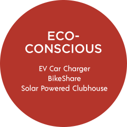 Eco-Conscious | EV Car Charger, BikeShare, Solar Powered Clubhouse