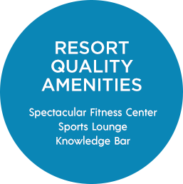 Resort Quality Amenities | Spectacular Fitness Center, Sports Lounge, Knowledge Bar