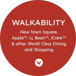 Walkability | New Town Square, Apple, LL Bean, JCrew, & other World Class Dining and Shopping
